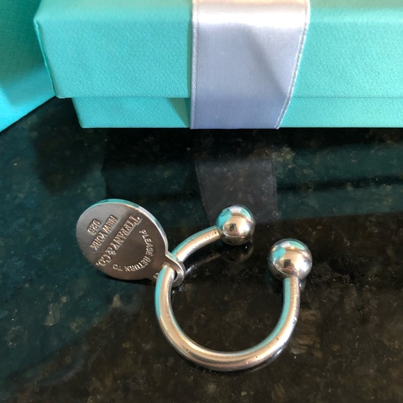 Tiffany & Co. Accessories - Tiffany & Co. Return to Tiffany Round Tag Key Ring